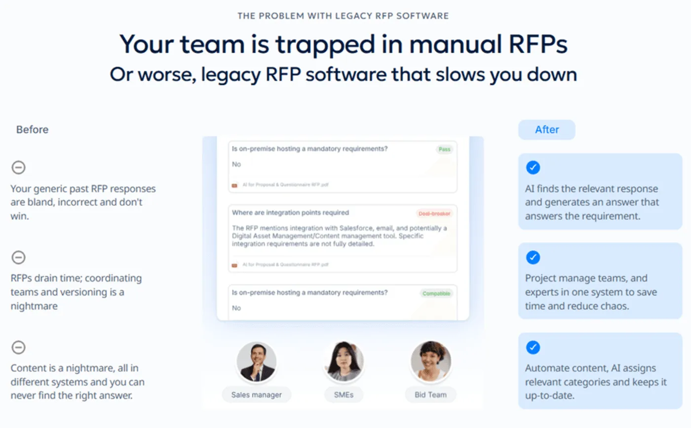 AutoRFP.ai helps maintain consistency by pulling from approved content